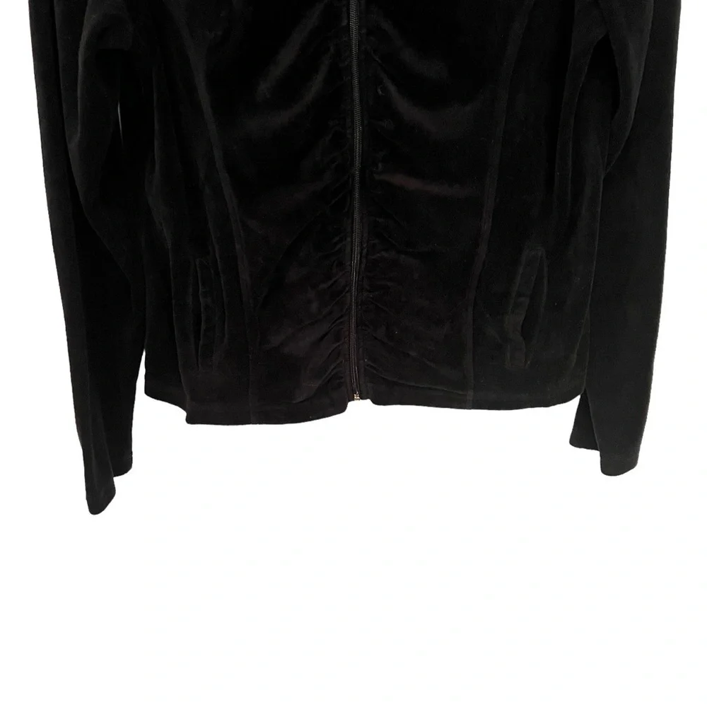 Patricia's Closet Black Fleece Full Zip Sweater Jacket Small
